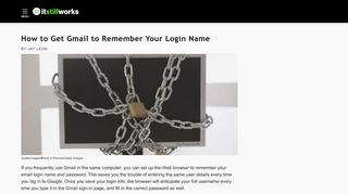 
                            7. How to Get Gmail to Remember Your Login Name | It Still Works