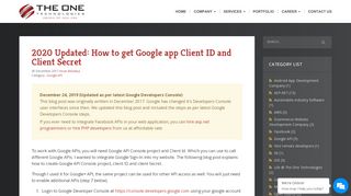 
                            6. How to get Google app Client ID and Client Secret - The One ...