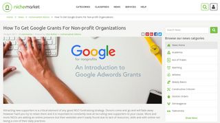
                            9. How To Get Google Grants For Non-profit Organizations - nichemarket