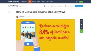 
                            8. How to Get Google Reviews (The Easy Way) - SEMrush
