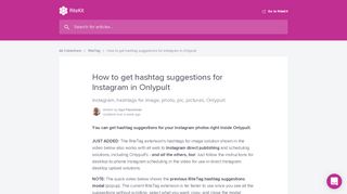
                            12. How to get hashtag suggestions for Instagram in Onlypult | RiteKit ...