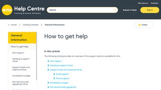 
                            6. How to get help – Arlo Online Support | Training & Event Software