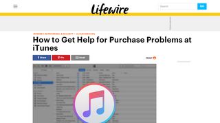 
                            8. How to Get Help for Purchase Problems at iTunes - Lifewire