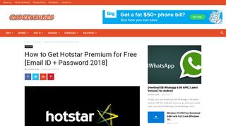
                            4. How to Get Hotstar Premium for Free [Email ID + Password 2018 ...