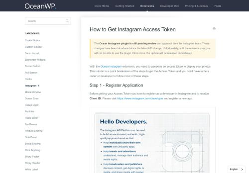 
                            9. How to Get Instagram Access Token - Documentation - OceanWP