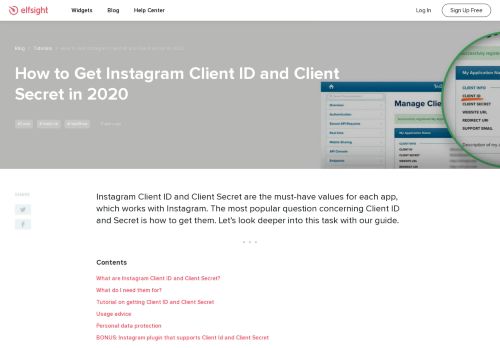 
                            10. How to Get Instagram Client ID and Client Secret - Elfsight