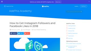 
                            3. How to Get Instagram Followers and Facebook Likes in 2018 - AddThis