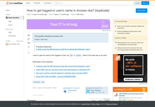 
                            5. How to get logged-in user's name in Access vba? - Stack Overflow