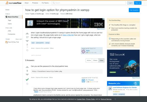 
                            10. how to get login option for phpmyadmin in xampp - Stack Overflow