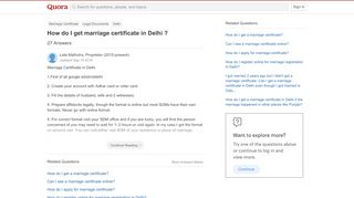 
                            13. How to get marriage certificate in Delhi - Quora