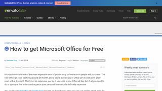 
                            12. How to get Microsoft Office for Free - Computer Skills - Envato Tuts+