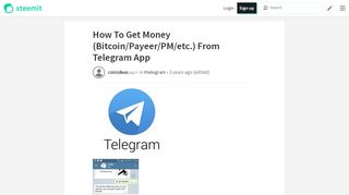 
                            13. How To Get Money (Bitcoin/Payeer/PM/etc.) From Telegram App ...