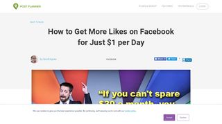 
                            7. How to Get More Likes on Facebook for Just $1 per Day - Post Planner