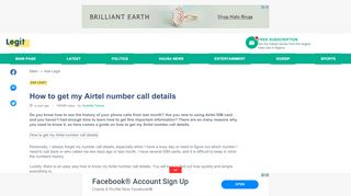 
                            5. How to get my Airtel number call details ▷ Legit.ng