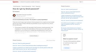 
                            11. How to get my Gmail password - Quora