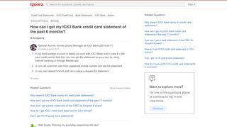 
                            12. How to get my ICICI Bank credit card statement of the past 6 ...
