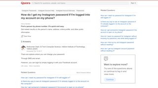 
                            12. How to get my Instagram password if I'm logged into my account on ...