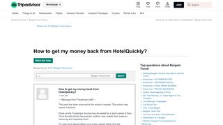 
                            5. How to get my money back from HotelQuickly? - Bargain Travel Forum ...