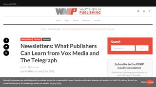 
                            11. How To Get Newsletter Subscribers According to Vox