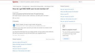 
                            13. How to get NSE NOW user id and member id - Quora