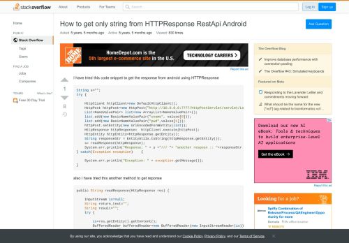 
                            1. How to get only string from HTTPResponse RestApi Android - Stack ...