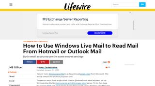 
                            11. How to Get Outlook Mail or Hotmail in Windows Live Mail - Lifewire