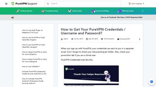 
                            12. How to get PureVPN username and password? - PureVPN Support