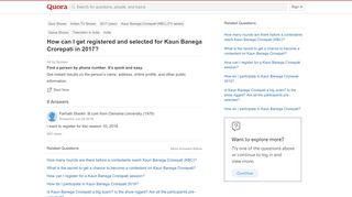 
                            7. How to get registered and selected for Kaun Banega ...