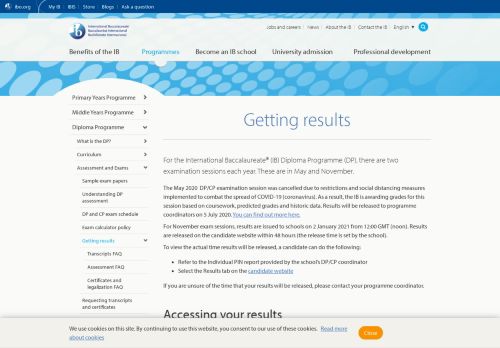 
                            2. How to get results | Diploma Programme - International Baccalaureate®