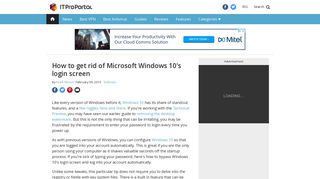 
                            11. How to get rid of Microsoft Windows 10's login screen | ITProPortal