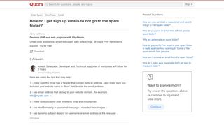 
                            5. How to get sign up emails to not go to the spam folder - Quora