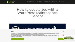 
                            9. How to get started with a WordPress Maintenance Service - MainWP ...