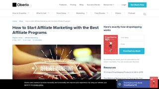 
                            6. How to Get Started With eCommerce Affiliate Marketing - Oberlo