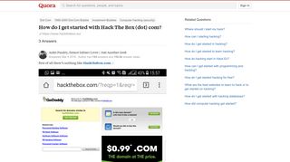 
                            7. How to get started with Hack The Box (dot) com - Quora