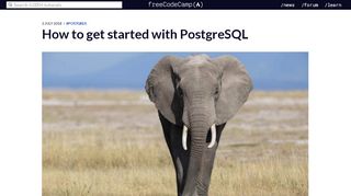 
                            11. How to get started with PostgreSQL – freeCodeCamp.org