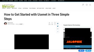 
                            8. How to Get Started with Usenet in Three Simple Steps - Lifehacker