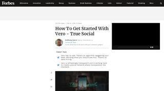 
                            6. How To Get Started With Vero - True Social - Forbes