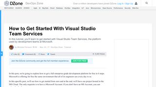 
                            4. How to Get Started With Visual Studio Team Services - DZone DevOps