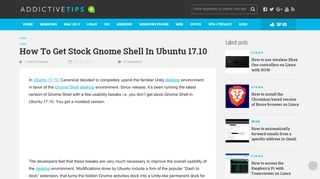 
                            11. How To Get Stock Gnome Shell In Ubuntu 17.10 - AddictiveTips