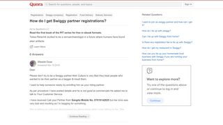 
                            4. How to get Swiggy partner registrations - Quora