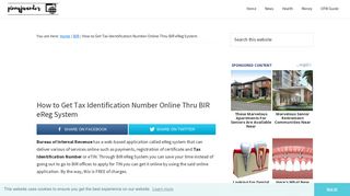 
                            8. How to Get Tax Identification Number Online Thru BIR eReg System ...