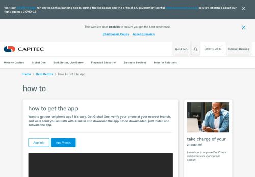 
                            3. How to get the Capitec Bank Cellphone App | Help Centre | Capitec ...