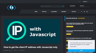 
                            6. How to get the client IP address with Javascript only | Our Code World