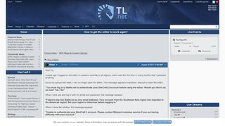 
                            9. How to get the editor to work again? - TeamLiquid