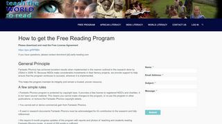 
                            10. How to get the Free Reading Program | Teach the World to Read