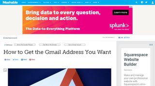 
                            6. How to Get the Gmail Address You Want - Mashable