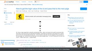 
                            12. How to get the login value of the id and pass that to the next ...