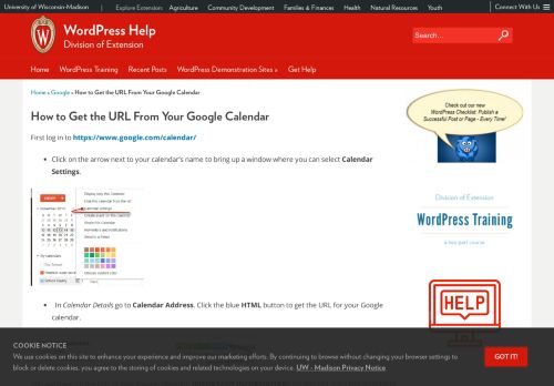 
                            4. How to Get the URL From Your Google Calendar – WordPress Help
