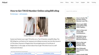 
                            5. How to Get TIN ID Number Online using BIR eReg - Philpad