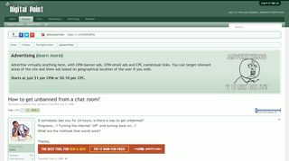 
                            11. How to get unbanned from a chat room? - Digital Point Forums